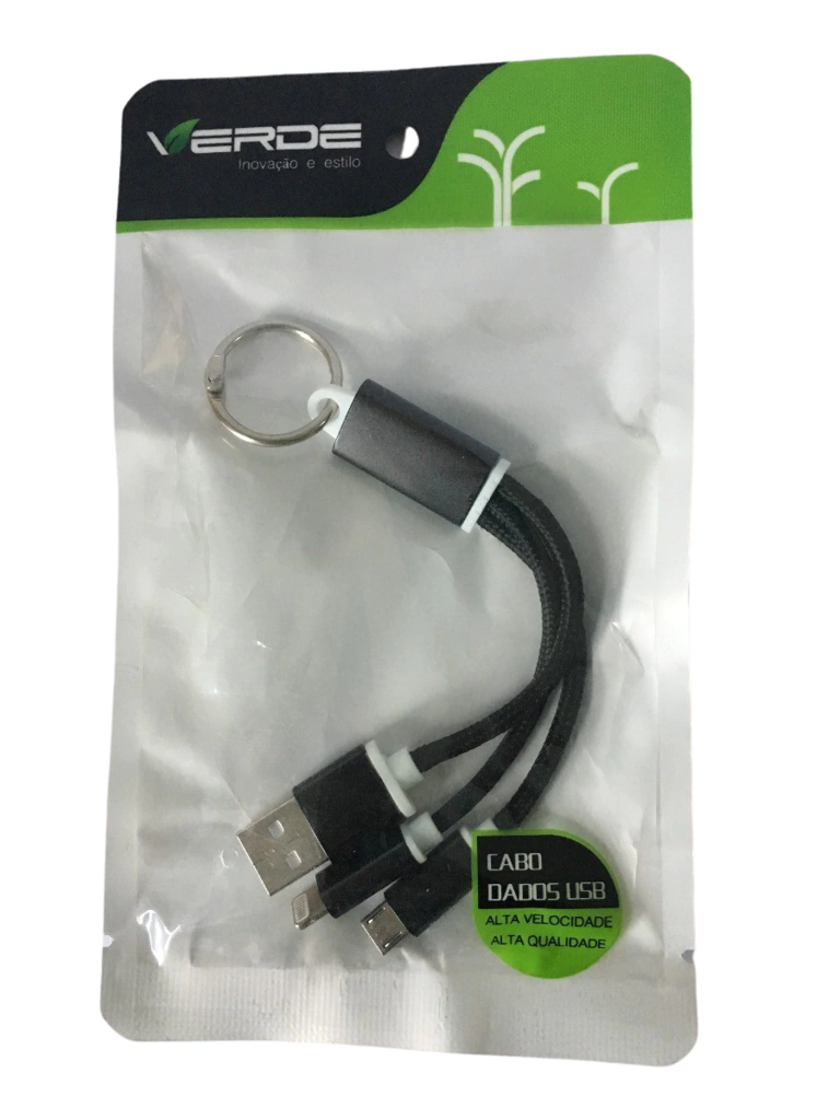 Cabo - Chaveiro V8 Lightning iPhone 5/6 - preto