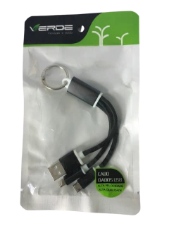 Cabo - Chaveiro V8 Lightning iPhone 5/6 - preto