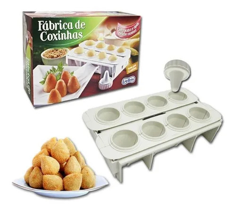 Fábrica de coxinhas kit de formas + receitas