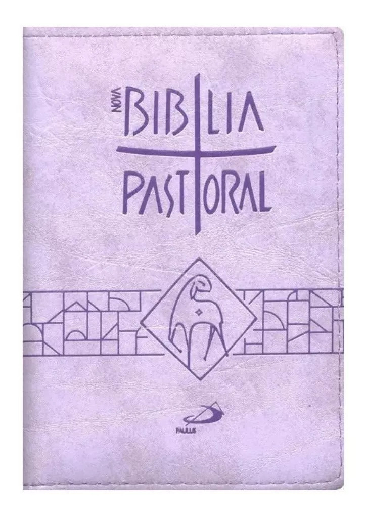 Nova Bíblia Pastoral média couro lilás zíper