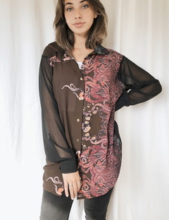 Camisa Oversize Ursula Choco - comprar online