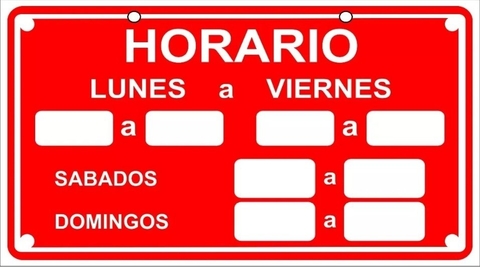 Pictograma Horario 10x21