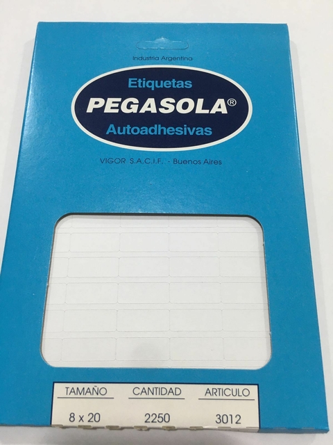 ETIQUETA PEGASOLA 3012 X30U - comprar online