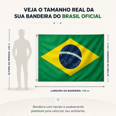 Imagem do Bandeira Brasil Oficial Dupla Face
