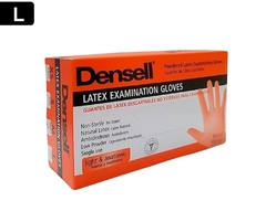 Guantes Descartables De Látex Densell L caja x 100 unidades