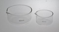 CRISTALIZADOR DE VIDRIO CON PICO VERTEDOR 90mm diam.. x 45mm alto DAGON Caja x 8 unidades
