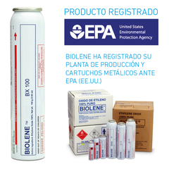 cartucho metalico de oxido de etileno x 67grs BL67 caja x 12 unidades BIOLENE