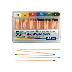 Cono gutta Especial con Taper 0.4 Meta nro 15-40 surtidos caja x 60 unidades