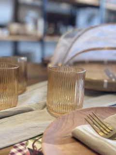 Set x 6 vasos Dore a rayas