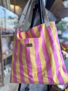Bolso de tela con rayas - comprar online