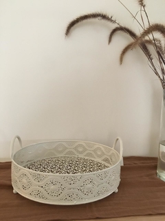 Bandejas caladas White - Chez Deco