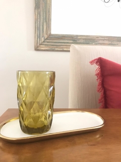 Set x 6 vasos rombos ambar altos