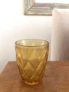 Set x 6 vasos rombos ambar bajos