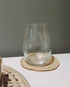 Set x 6 vasos copones flores blancas - comprar online