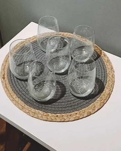 Set x 6 vasos copones flores blancas - tienda online