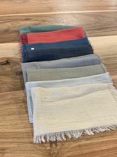 Servilleta de tela de gasa con flecos - Chez Deco