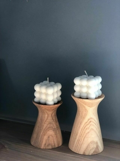 Candelabros de madera - Chez Deco