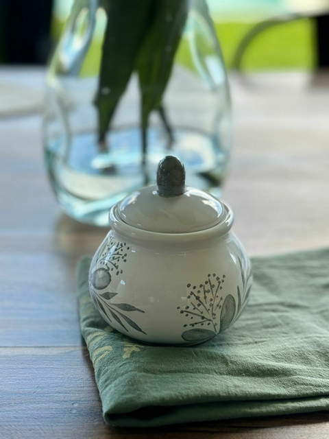 Azucarera Ceramica Pintada a Mano