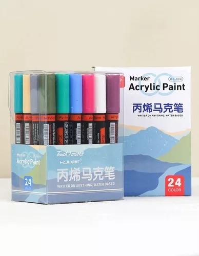 Marcadores acrilicos x 24 unid. Touch