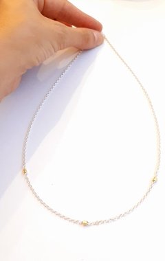 Cadena Ana Plata y Oro - Joyas MG Plata y Oro