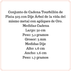 Conjunto Árbol de la vida Plata y Oro - comprar online