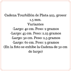 Imagen de Cadena Tourbillón (1,5 mm) Plata