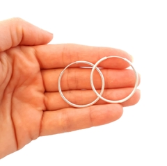 Aros Argolla finos de Plata