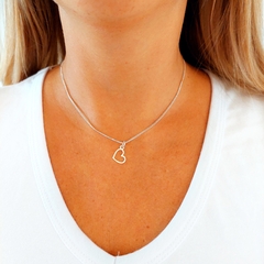 Conjunto contorno corazoncito Plata
