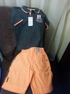 conjunto infantil de bermuda masculino Turma da Malha
