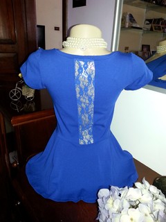 blusa de malha com renda - comprar online