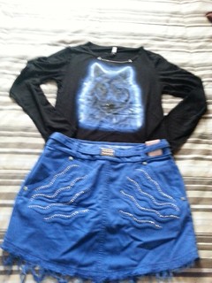 conjunto infantil de shorts Turma da Malha, azul royal tamanho 16