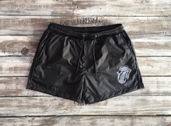 Short De Baño Stones Strippes Black & Grey - Impulse