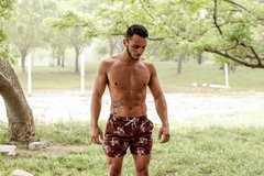 Short de Baño Skull Snake Bordo - Impulse