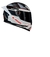 CAPACETE LS2 FF358 CLASSIC S DIGITAL BLAK WHITE COM SPOILER