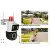 Camara De Seguridad Doble Con Alarma y Sirena Icsee - comprar online