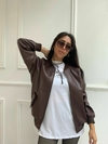 CAMPERA BOMBER CUERO