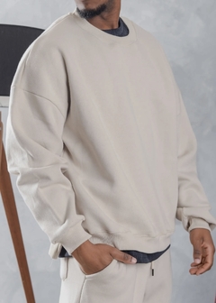 Buzo Boxy Friza Beige - comprar online