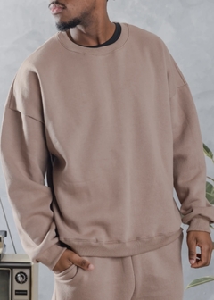 Buzo Boxy Friza Camel - comprar online