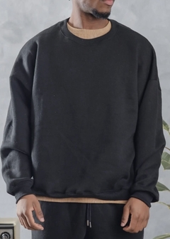Buzo Boxy Friza Negro - comprar online