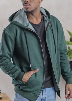 Campera Oversize Frisa Verde - comprar online