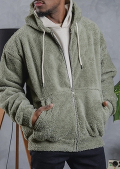 Campera Boxy Teddy Green - comprar online