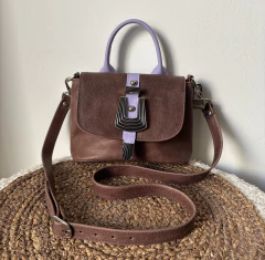 Bandolera VERA chocolate lila - comprar online