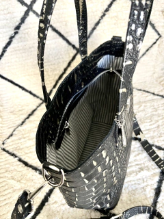Bandolera SALLY negro croco - comprar online