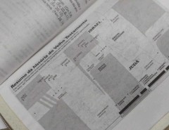 Imagem do Bíblia sagrada do casal letra gigante com harpa capa luxo azul + romantic vermelha