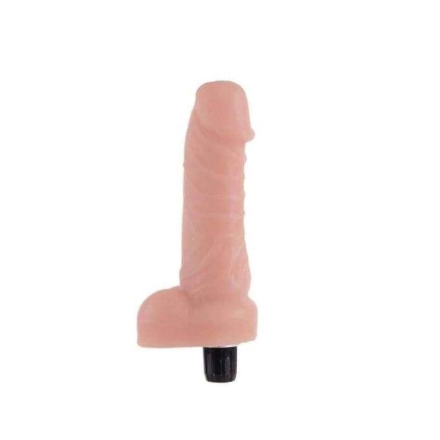 Pênis Realístico Com Escroto e Vibrador em CYBERSKIN Cor Bege - 15 x 3,5 CM - PK305 - comprar online