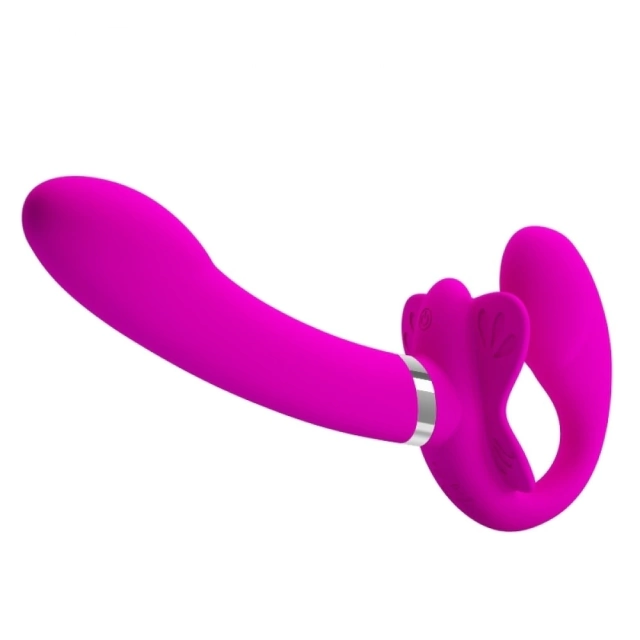 Vibrador Cinta Peniana Strapon Strapless Borboleta Casal Ponto G - VALERIE - VB107