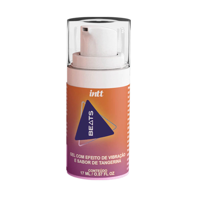 INTT BEATS - Gel Lubrificante Com Efeito de PULSAR, VIBRAR E ESQUENTAR- Sabor de TANGERINA - 17ML