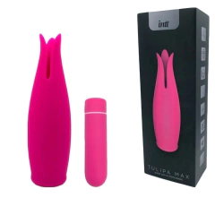 Bullet Massageador De Clítoris E Mamilos, Capa Em Silicone, Recarregável - TULIPA MAX INTT rosa