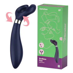 SATISFYER ENDLESS FUN BLUE - Vibrador Multiuso com Diversas Utilidades - Clitóris, Pênis, Ânus, Seios