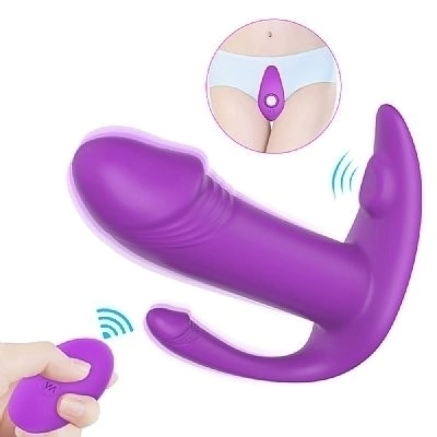 Estimulador de Clitóris e Ânus Recarregável com Controle Remoto -ROXO - Didi - S-Hande - 5971